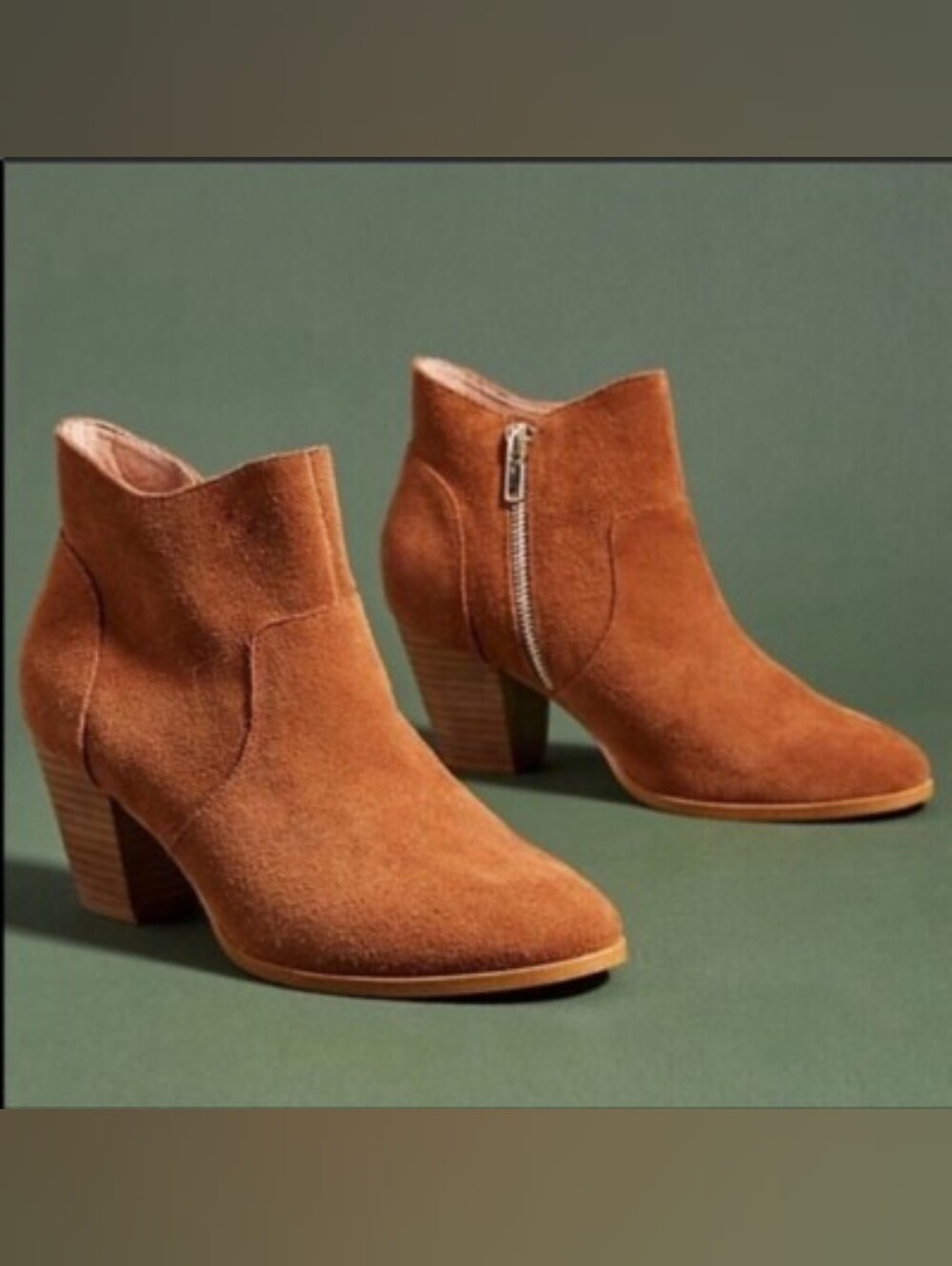 Anthropologie Women Boots Shoes Brown Real Suede Leather SZ 10 $188 Classic